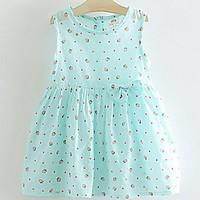 Baby Printed Vest Skirt Female 2017 Summer Wear Korean Style of The New Children\'s Strawberry Skirt of The Girls
