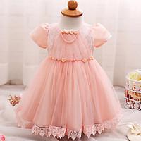 baby going out beach party jacquard dress polyester summer 