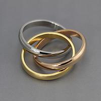 Band Rings Silver Plated Steel Fashion Screen Color Jewelry Party 1pc