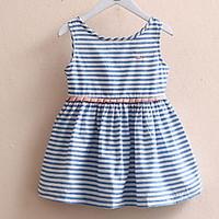 Baby Stripe Vest Skirt 2017 Korean Style Girls Children\'s Wear Children\'s Summer Wear New Dress