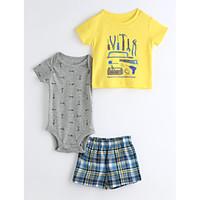 baby kids casualdaily geometic clothing set cartoon summer