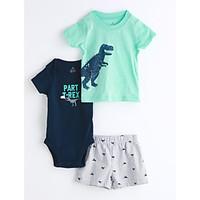 baby kids casualdaily geometic clothing set cartoon summer