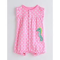 baby print one pieces cotton summer short sleeve