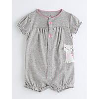 baby print one pieces cotton summer short sleeve