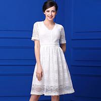 bao yan womens casualdaily simple lace dressprint v neck knee length s ...