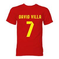 Barcelona David Villa Hero T-Shirt (Red)