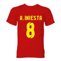 Barcelona Andres Iniesta Hero T-Shirt (Red)