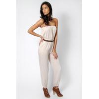 Bandeau Buckle Belt Jumpsuit