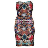 Baroque Print Bodycon Dress