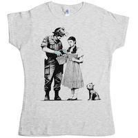 Banksy Womens T Shirt - Stop And Search