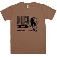 Banksy T Shirt - Barcode Big Cat