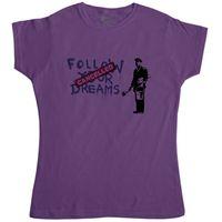 Banksy Womens T Shirt - Follow Your Dreams