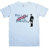 banksy t shirt follow your dreams