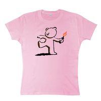 Banksy Womens T Shirt - Teddy