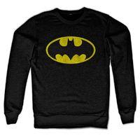 Batman Sweatshirt - Distressed Logo Shield Symbol