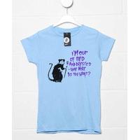 Banksy Womens T Shirt - Out Of Bed Rat
