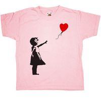 Banksy Kids T Shirt - Girl With Balloon