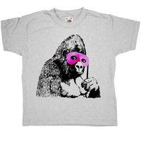 Banksy Kids T Shirt - Gorilla