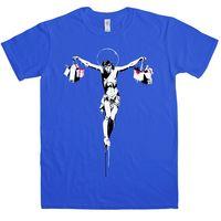 Banksy T Shirt - Shopping Jesus