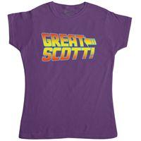 back to the future inspired womens t shirt great scott
