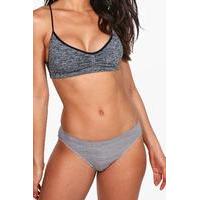 Basic Marl Brazilian Brief - grey