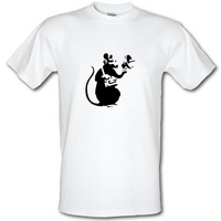 Banksy Listening Rat male t-shirt.