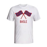 basle waving flags t shirt white kids