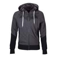 Batman Logo Hooded zip grey-black (size; LARGE)