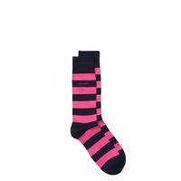 bar striped socks rich pink