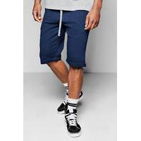 ball jersey shorts with contrast waist band navy