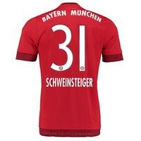 Bayern Munich Home Shirt 2015/16 - Kids Red with Schweinsteiger 31 pri, Red