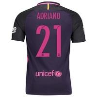 Barcelona Away Shirt 2016-17 - Sponsored with Adriano 21 printing, Purple