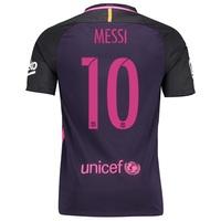 Barcelona Away Shirt 2016-17 - Kids - Sponsored with Messi 10 printing, Purple