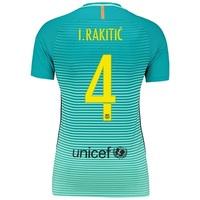 Barcelona Third Shirt 2016-17 - Womens with Rakitic 4 printing, Turquoise