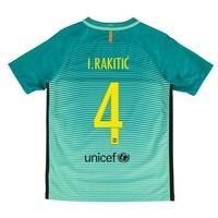 barcelona third shirt 2016 17 kids with rakitic 4 printing turquoise