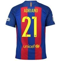 Barcelona Home Kit 2016-17 - Infants with Adriano 21 printing, Red/Blue