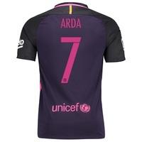 Barcelona Away Shirt 2016-17 - Kids - Sponsored with Arda 7 printing, Purple