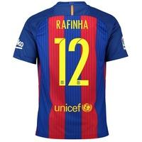 Barcelona Home Kit 2016-17 - Little Kids with Rafinha 12 printing, Red/Blue