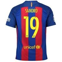 Barcelona Home Kit 2016-17 - Infants with Sandro 19 printing, Red/Blue