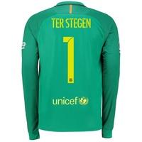 barcelona goalkeeper shirt 2016 17 with ter stegen 1 printing green