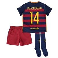 barcelona home kit 201516 little boys blue with mascherano 14 print re ...