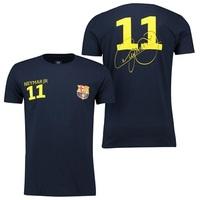 barcelona 2016 tour player t shirt neymarjr 11 mens navy navy