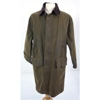 Barbour, size M brown/green 3/4 length waxed coat