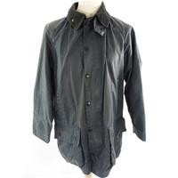 Barbour size L dark blue waxed jacket