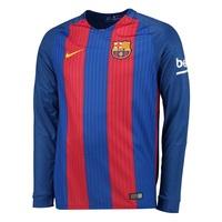 Barcelona Home Shirt 2016-17 - Long Sleeve, Red/Blue