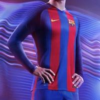 barcelona home shirt 2016 17 long sleeve redblue