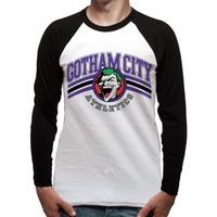 batman team joker mens small long sleeved t shirt white