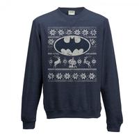 batman unisex xx large christmas jumper navy