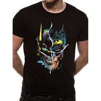 batman gotham face mens small t shirt black