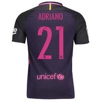 Barcelona Away Shirt 2016-17 - Kids - Sponsored with Adriano 21 printi, Purple